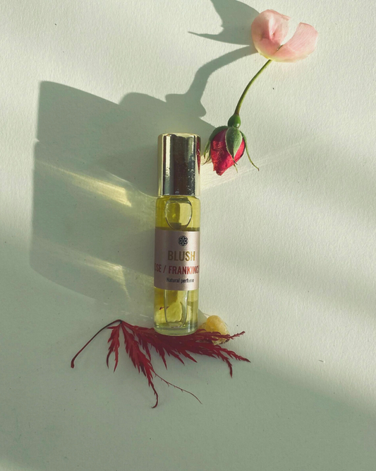 BLUSH Rose Essence serum perfume stainless steel Roll on 10 ml.